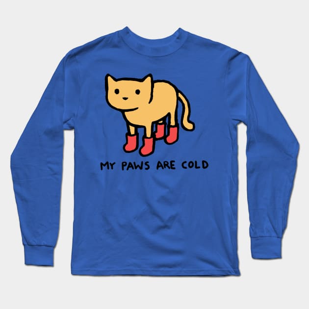 My Paws Are Cold Long Sleeve T-Shirt by FoxShiver